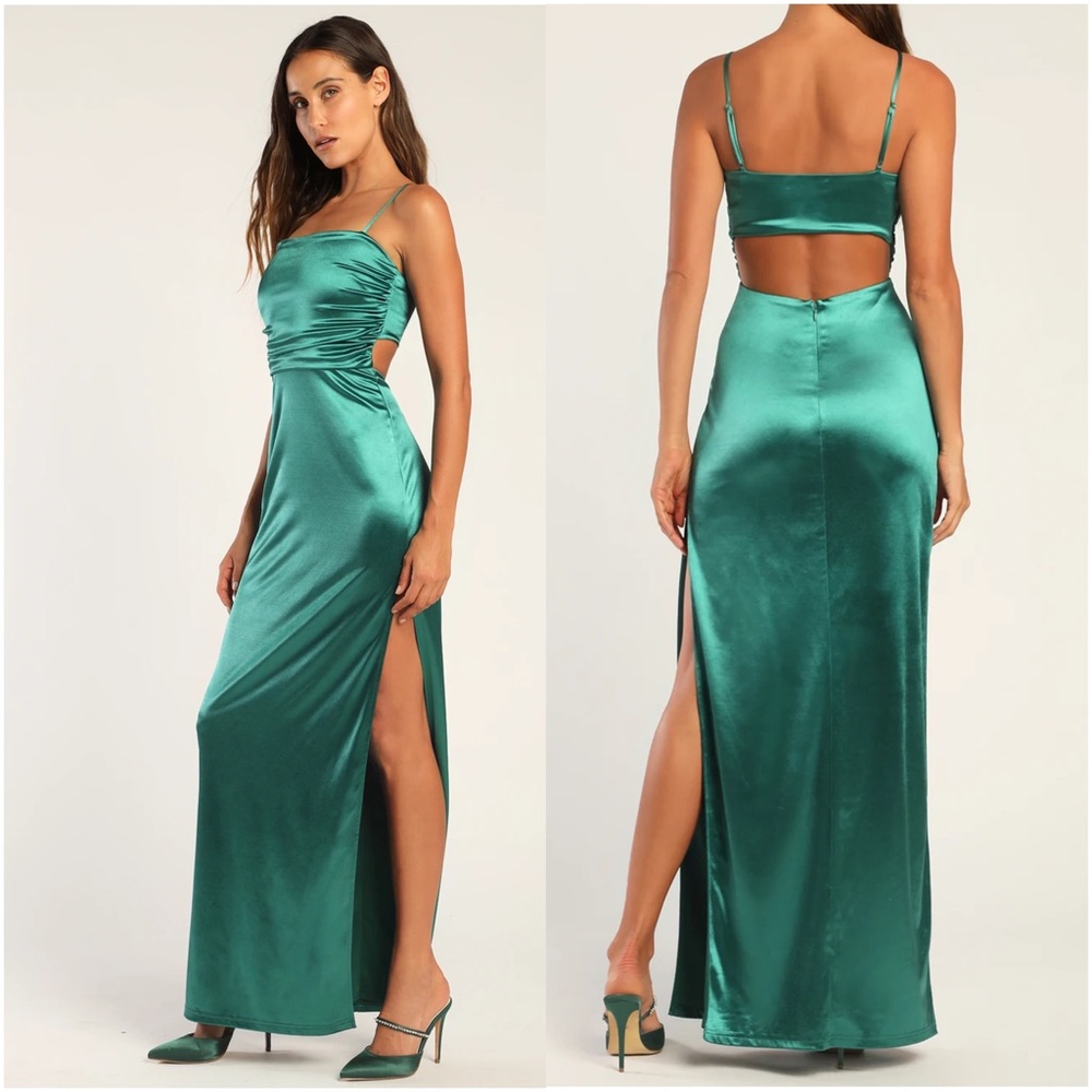 Lulu's Emerald Green Maxi Dress